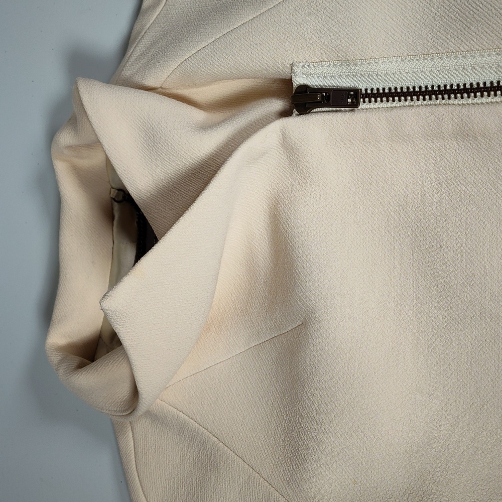 J. Crew Double Cloth Italian Wool Ivory Coat 2P - Picture 5 of 14